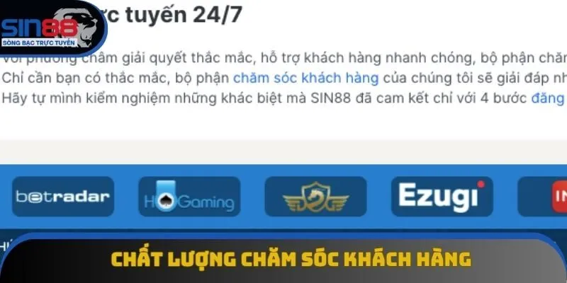 Chất lượng chăm sóc khách hàng