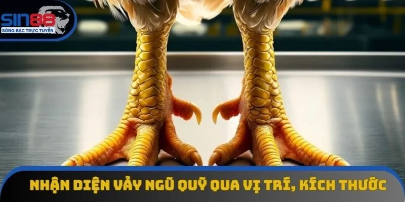 Nhận biết gà ngũ quỷ bằng kích thước, vị trí vảy Nhận biết gà ngũ quỷ bằng kích thước, vị trí vảy